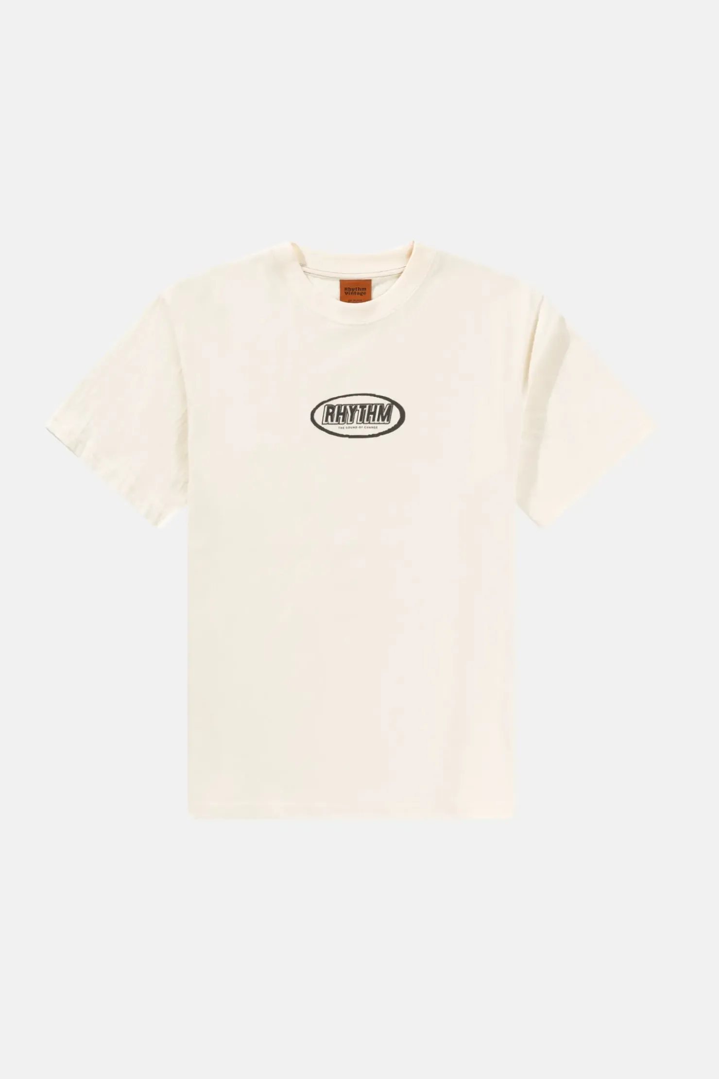 Rhythm T-shirts*Elliptic Printed Vintage Ss T-Shirt Ecru