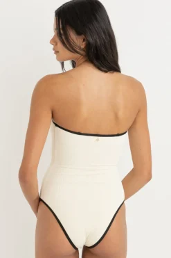 Rhythm One Piece Swim*Essential Rib Contrast One Piece Creme