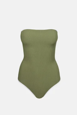 Rhythm One Piece Swim*Essential Rib Contrast One Piece Olive