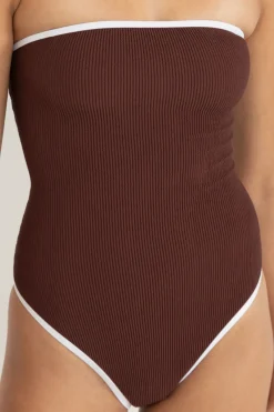 Rhythm One Piece Swim*Essential Rib Contrast One Piece Cafe