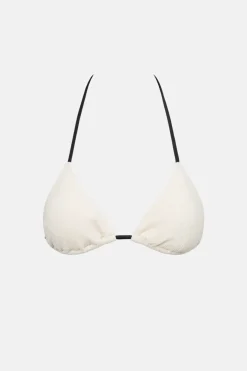 Rhythm Swim Tops*Essential Rib Contrast Slide Tri Top Creme