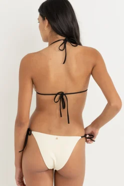 Rhythm Swim Tops*Essential Rib Contrast Slide Tri Top Creme