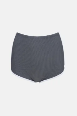 Rhythm Swim Bottoms*Essential Rib Contrast Surf Short Graphite