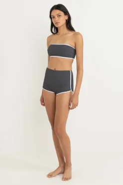 Rhythm Swim Bottoms*Essential Rib Contrast Surf Short Graphite