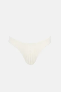 Rhythm Swim Bottoms*Essential Rib Hi Cut Pant Creme