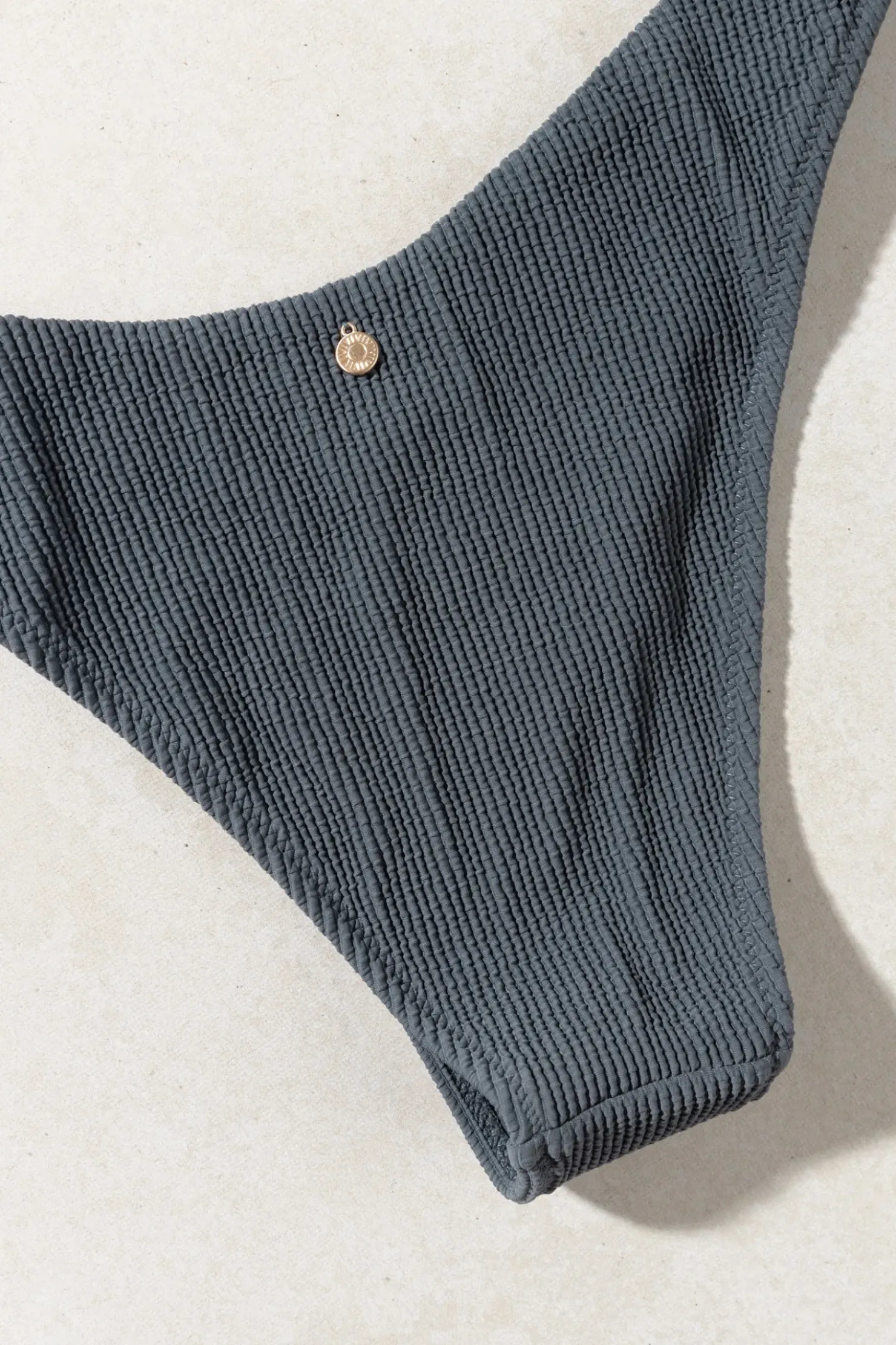 Rhythm Swim Bottoms*Essential Rib Hi Cut Pant Graphite