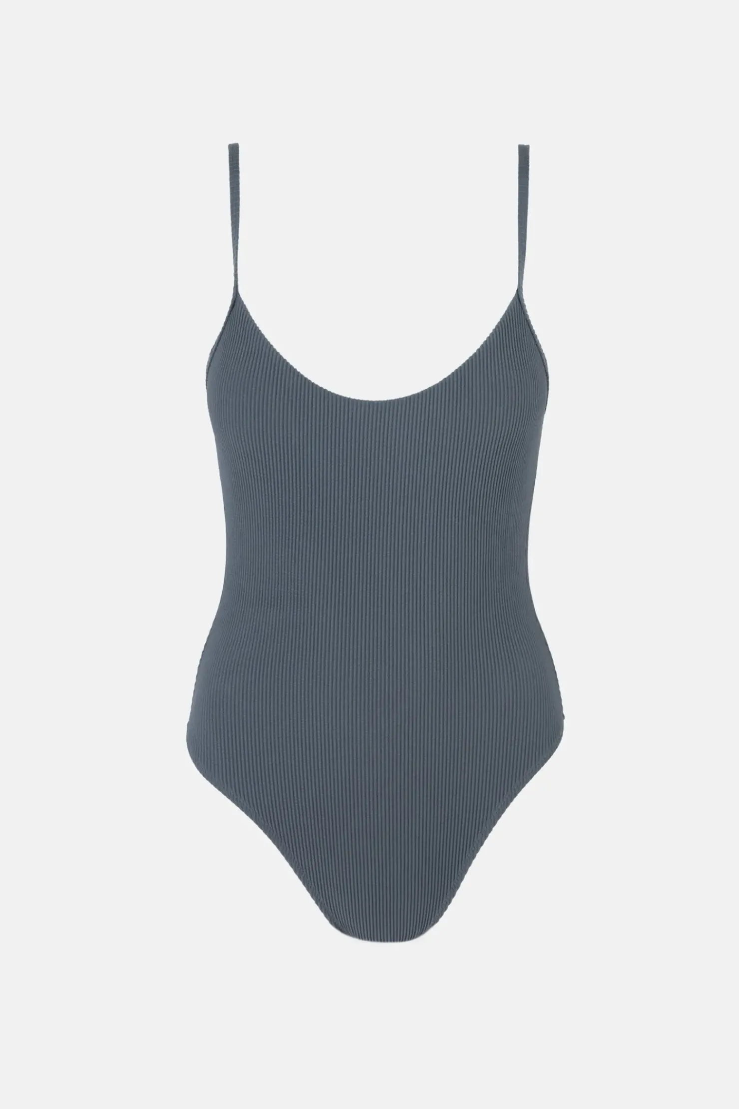 Rhythm One Piece Swim*Essential Rib Minimal One Piece Graphite