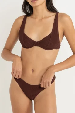 Rhythm Swim Tops*Essential Rib Underwire Top Cafe
