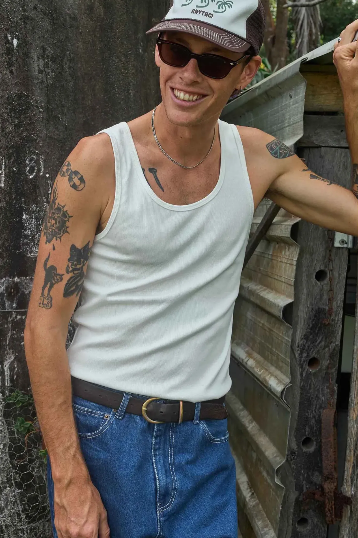 Rhythm T-shirts*Everyday Singlet White