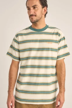 Rhythm T-shirts*Everyday Stripe SS T-Shirt Vintage Green VintageGreen