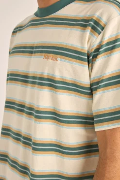 Rhythm T-shirts*Everyday Stripe SS T-Shirt Vintage Green VintageGreen
