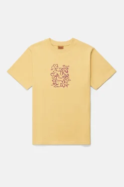 Rhythm T-shirts*Florist Vintage Ss T-Shirt Yellow