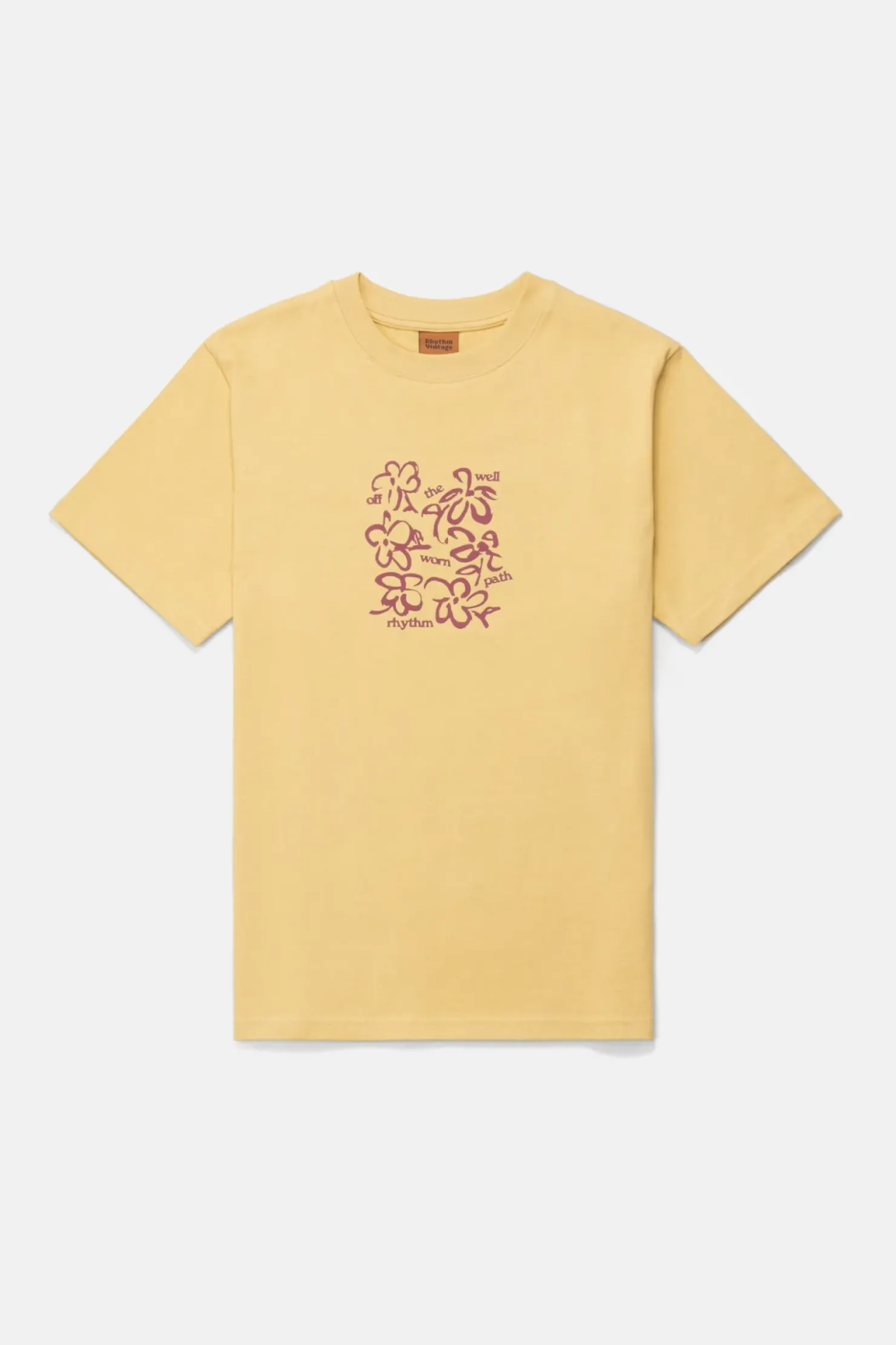 Rhythm T-shirts*Florist Vintage Ss T-Shirt Yellow