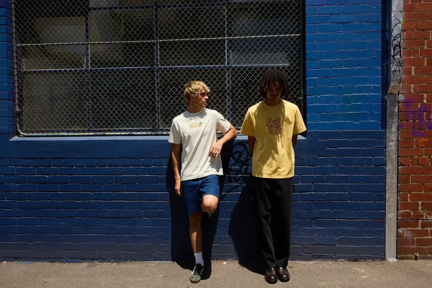 Rhythm T-shirts*Florist Vintage Ss T-Shirt Yellow