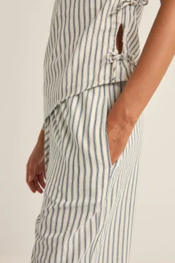 Rhythm Pants*Frankie Elastic Pant Navy Stripe NavyStripe