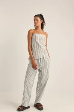 Rhythm Pants*Frankie Elastic Pant Navy Stripe NavyStripe