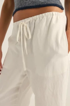 Rhythm Pants*Frankie Elastic Pant White
