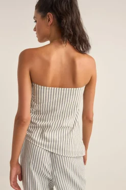 Rhythm Fashion Tops*Frankie Strapless Top Navy Stripe NavyStripe