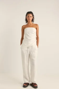 Rhythm Fashion Tops*Frankie Strapless Top White