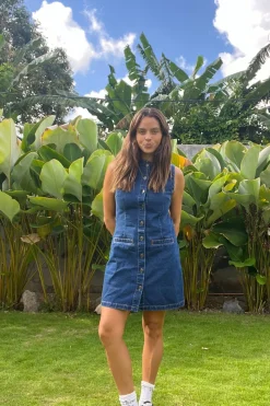 Rhythm Dresses*Gia Denim Dress Blue Wash BlueWash