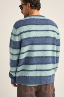 Rhythm Knits*Harvey Mohair Stripe Knit Blue