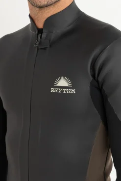 Rhythm Sun & Shade|Wetsuit Tops*Heritage Front Zipper Jacket Black