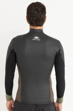 Rhythm Sun & Shade|Wetsuit Tops*Heritage Front Zipper Jacket Black