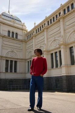 Rhythm Knits*Herringbone Knit Red