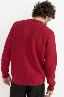 Rhythm Knits*Herringbone Knit Red