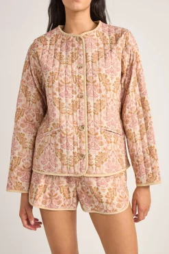 Rhythm Jackets*Jane Paisley Quilted Jacket Rose
