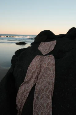 Rhythm Pants*Jessie Paisley Drawstring Pant Rose