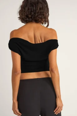 Rhythm Fashion Tops*Juno Off Shoulder Top Black