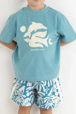 Rhythm Kids*Kids Peace SS T-Shirt Blue