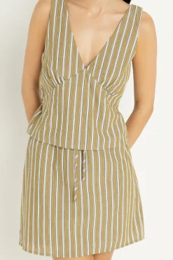 Rhythm Overswim|Skirts*Lenny Drawcord Skirt Olive