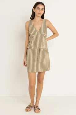 Rhythm Overswim|Skirts*Lenny Drawcord Skirt Olive