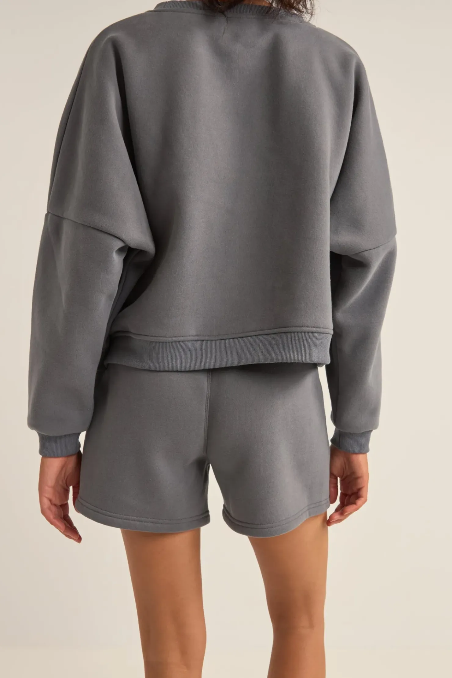 Rhythm Fleece*Logo Fleece Shorts Charcoal