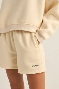 Rhythm Fleece*Logo Fleece Shorts Oatmeal