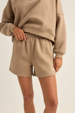 Rhythm Fleece*Logo Fleece Shorts Taupe