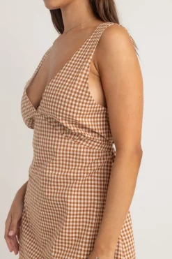 Rhythm Overswim|Dresses*Lola Check Mini Dress Clay