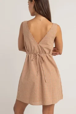 Rhythm Overswim|Dresses*Lola Check Mini Dress Clay