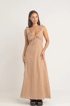 Rhythm Dresses|Overswim*Lola Check Ruffle Clay