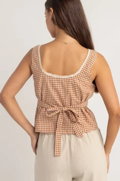 Rhythm Overswim|Fashion Tops*Lola Check Top Clay