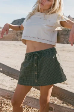 Rhythm Skirts|Shorts*Louise Check Skort Olive