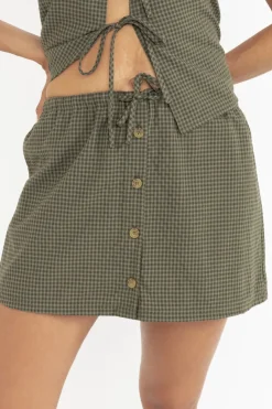 Rhythm Skirts|Shorts*Louise Check Skort Olive