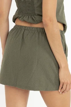 Rhythm Skirts|Shorts*Louise Check Skort Olive