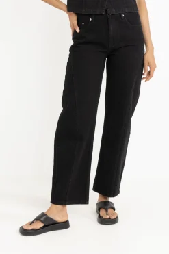 Rhythm Pants*Low-Rise Barrel Denim Pant Vintage Black VintageBlack