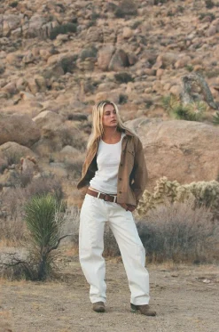 Rhythm Pants*Low-Rise Barrel Denim Pant White