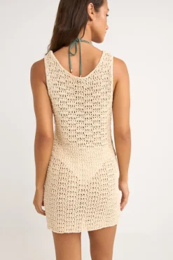 Rhythm Overswim|Dresses*Maddi Scoop Neck Mini Dress Creme