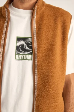 Rhythm Fleece*Marco Sherpa Vest Tobacco