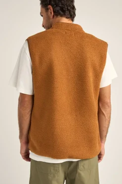 Rhythm Fleece*Marco Sherpa Vest Tobacco